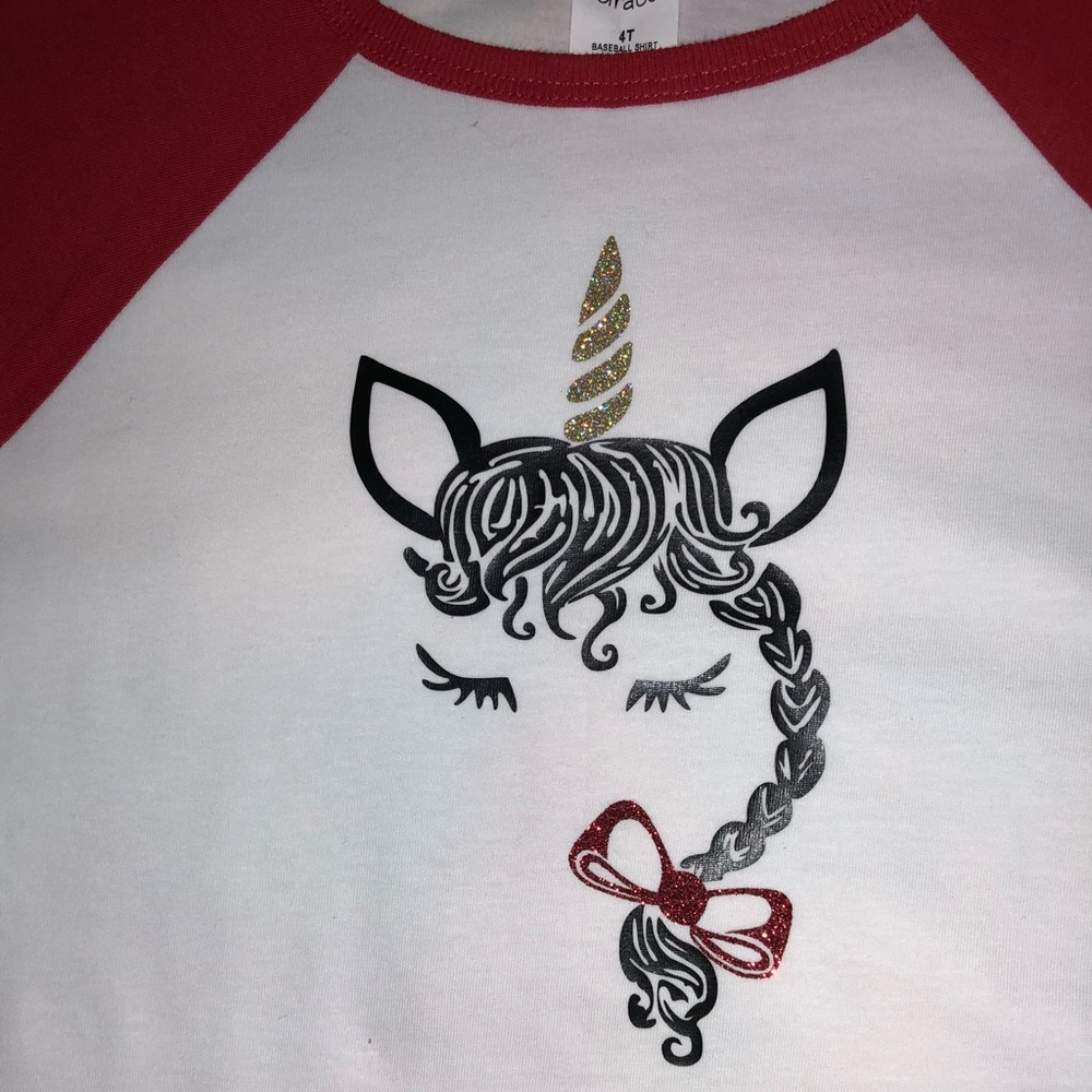 Most adorable unicorn shirt With name added